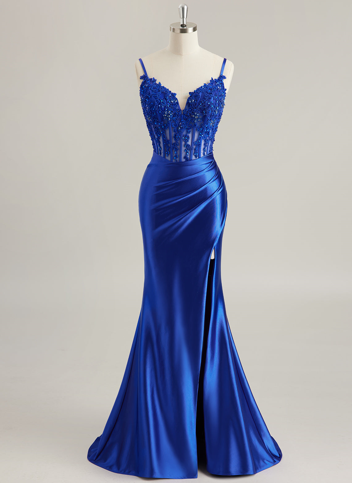 Trumpet/Mermaid V-Neck Sweep Train Jersey Prom Dresses With Rhinestone Glorile Trumpet/Mermaid V-Neck Sweep Train Jersey Prom Dresses With Rhinestone Glorile