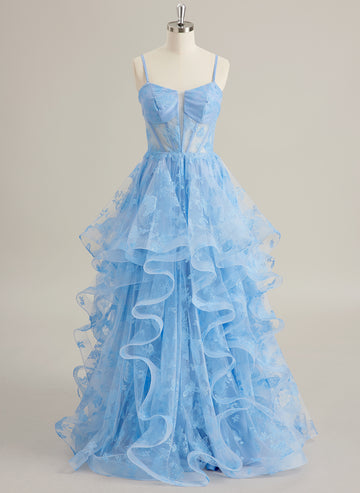 Ball-Gown/Princess Sweetheart Floor-Length Lace Prom Dresses