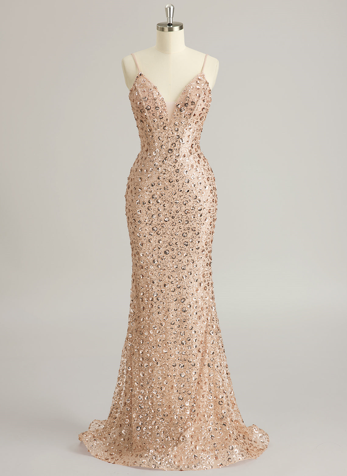 Trumpet/Mermaid Off the Shoulder Sweep Train Sequin Maxi Dresses With Sequins main image 1