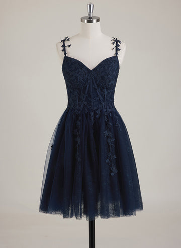 Sleeveless V-Neck Tulle Ball-Gown/Princess Mini Dress