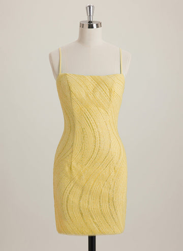 Sheath/Column Square Short Lace Mini Dress