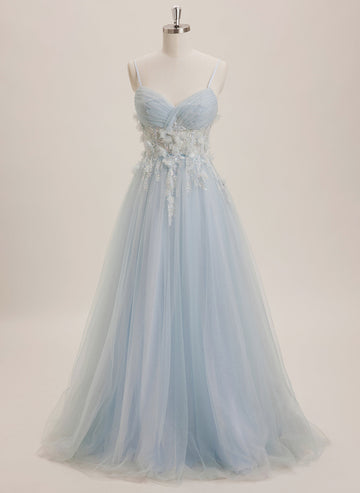 Ball-Gown/Princess V-Neck Floor-Length Jersey Maxi Dresses With Sequins 3D Floral