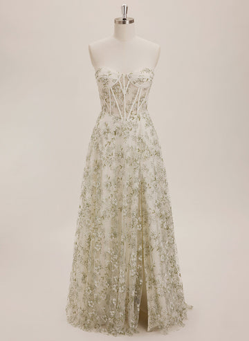 A-line Sweetheart Floor-Length Jersey Maxi Dresses