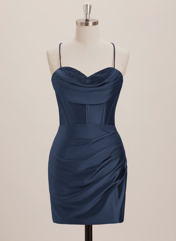 Sheath/Column Sweetheart Short Jersey Mini Dress With Rhinestone