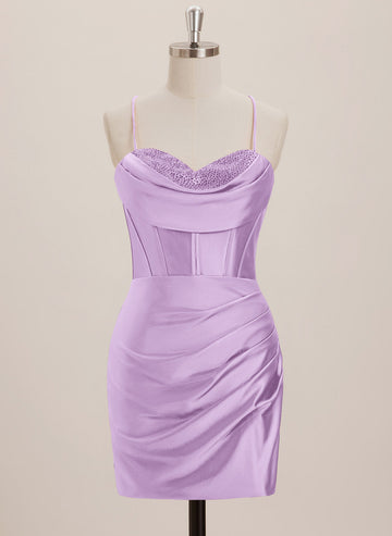 Sheath/Column Sweetheart Short Jersey Mini Dress With Rhinestone