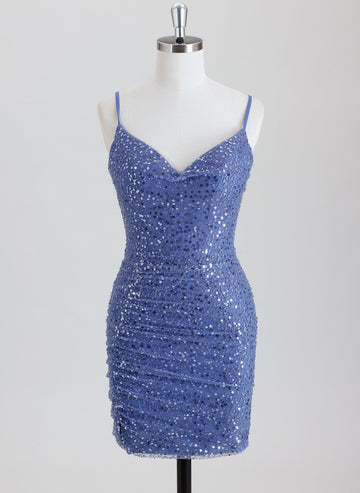 Sheath/Column Short Sequin Homecoming Dress With Sequins