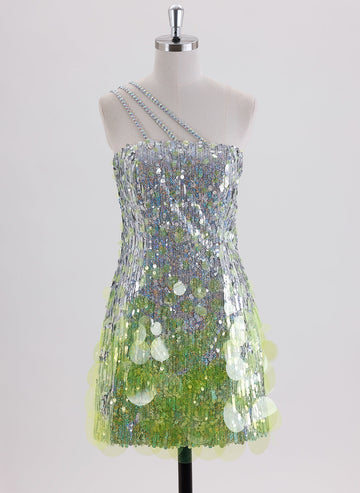 Sheath/Column Sleeveless Short Sequin Homecoming Dress With Sequins