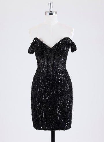 Sheath/Column Short Sequin Homecoming Dress With Sequins