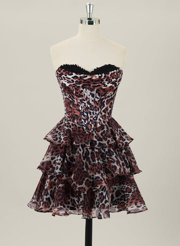 Ball-Gown/Princess Sleeveless Short Orangza Homecoming Dress With Pleated