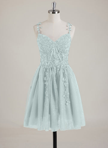 Sleeveless V-Neck Tulle Ball-Gown/Princess Mini Dress