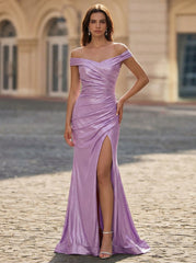 Trumpet/Mermaid Sweetheart Sweep Train Jersey Maxi Dresses With Pleated