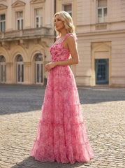 Ball-Gown/Princess Sweetheart Floor-Length Organza Prom Dresses With Bow