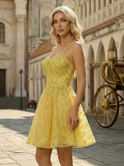 Ball-Gown/Princess Sweetheart Short/Mini Tulle Prom Dresses With Beading Sequins