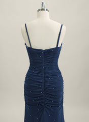 Sheath/Column Sleeveless Jersey Maxi Dress With Beading