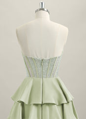 Ball-Gown/Princess Sleeveless Silky Satin Maxi Dress With Cascading Ruffles