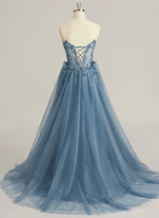 Ballkleid/Prinzessin V-Ausschnitt Sweep-Schleppe Tüll Ballkleid mit Perlenstickerei und Pailletten