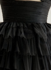 Ball-Gown/Princess Sweetheart Floor-Length Tulle Prom Dresses With Pleated
