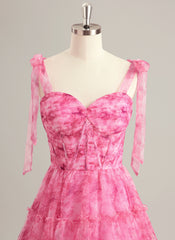 Ball-Gown/Princess Sweetheart Floor-Length Organza Prom Dresses With Bow
