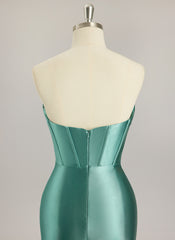 Trumpet/Mermaid Sweetheart Sweep Train Jersey Prom Dresses With Sequins