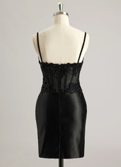 Sheath/Column Sweetheart Short/Mini Jersey Prom Dresses With Beading Sequins