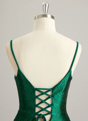 Sheath/Column V-Neck Short/Mini Jersey Prom Dresses With Rhinestone