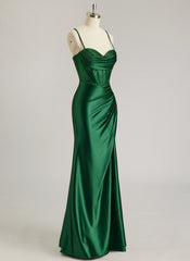 Sheath/Column Sweetheart Floor-Length Jersey Prom Dresses With Rhinestone