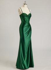 Sheath/Column Sweetheart Floor-Length Jersey Prom Dresses With Rhinestone