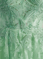Ball-Gown/Princess Sweetheart Short/Mini Tulle Prom Dresses With Beading Sequins