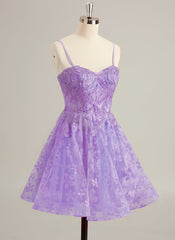 Ball-Gown/Princess Sweetheart Short/Mini Tulle Prom Dresses With Beading Sequins