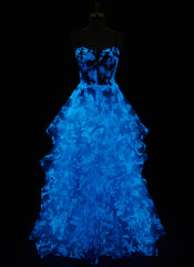 Ball-Gown/Princess Sweetheart Floor-Length Lace Prom Dresses