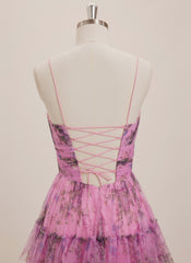 Ball-Gown/Princess V-Neck Sweep Train Tulle Maxi Dresses With Cascading Ruffles Pleated