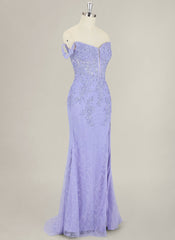 Trumpet/Mermaid Sweep Train Lace Maxi Dress With Rhinestone