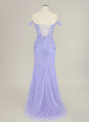 Trumpet/Mermaid Sweep Train Lace Maxi Dress With Rhinestone