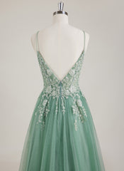Sleeveless V-Neck Sequins Tulle Ball-Gown/Princess Maxi Dress