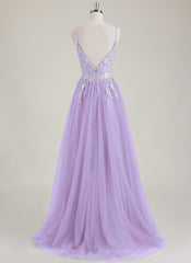 Sleeveless V-Neck Sequins Tulle Ball-Gown/Princess Maxi Dress
