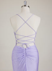Spaghetti Straps V-Neck Sequins Jersey Trumpet/Mermaid Maxi Dress With Leg Slit