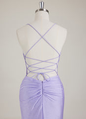 Spaghetti Straps V-Neck Sequins Jersey Trumpet/Mermaid Maxi Dress With Leg Slit
