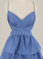 Ball-Gown/Princess Sleeveless Sweep Train Organza Maxi Dress With Pleated