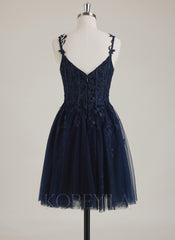 Sleeveless V-Neck Tulle Ball-Gown/Princess Mini Dress