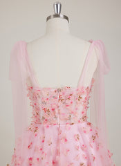 Sleeveless Sweetheart 3D Floral Tulle Ball-Gown/Princess Mini Dress