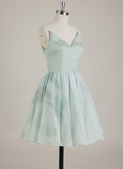 Ärmellos V-Ausschnitt Organza Ballkleid/Prinzessin Minikleid