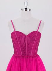 Ball-Gown/Princess Sleeveless Short Tulle Homecoming Dress With Rhinestone