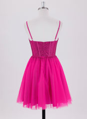 Ball-Gown/Princess Sleeveless Short Tulle Homecoming Dress With Rhinestone