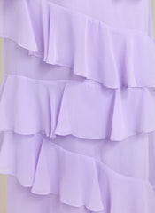 A-Line Sleeveless Floor-Length Chiffon Prom Dress With Ruffle