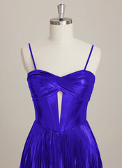 A-line Sweetheart Short Metallic Mini Dress