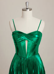 A-line Sweetheart Short Metallic Mini Dress
