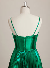A-line Sweetheart Short Metallic Mini Dress