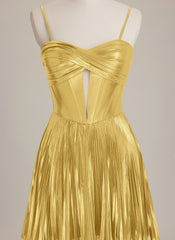 A-line Sweetheart Short Metallic Mini Dress