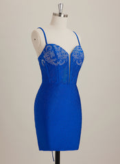 Sheath/Column Sweetheart Short Jersey Mini Dress With Rhinestone