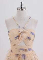 Ball-Gown/Princess Sleeveless Short Tulle Homecoming Dress With Ruffle